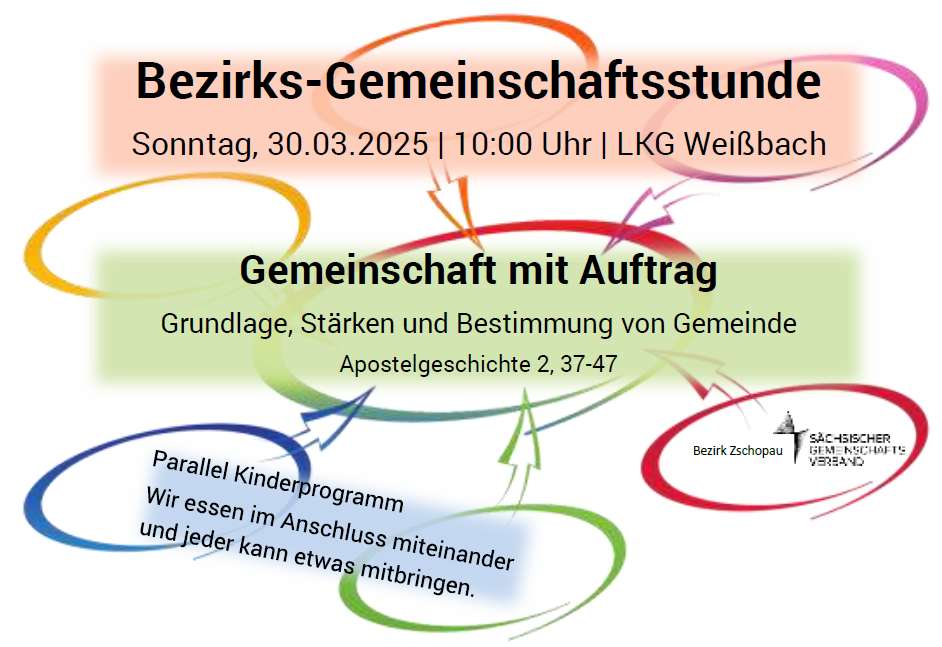 Mehr über den Artikel erfahren Bezirks-Gemeinschaftsstunde 30.03.2025
