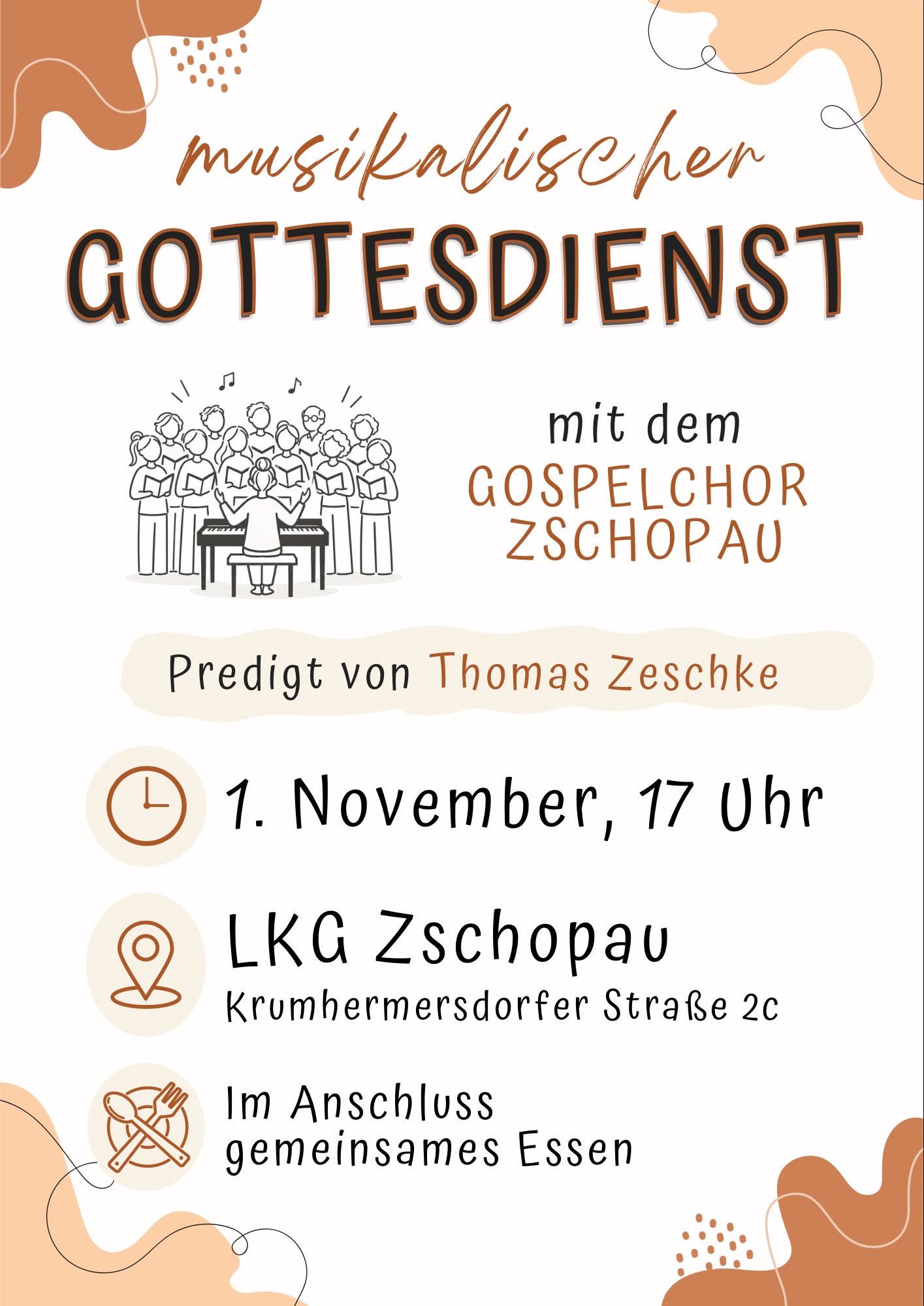 Du betrachtest gerade Gottesdienst mit Gospel-Chor Zschopau