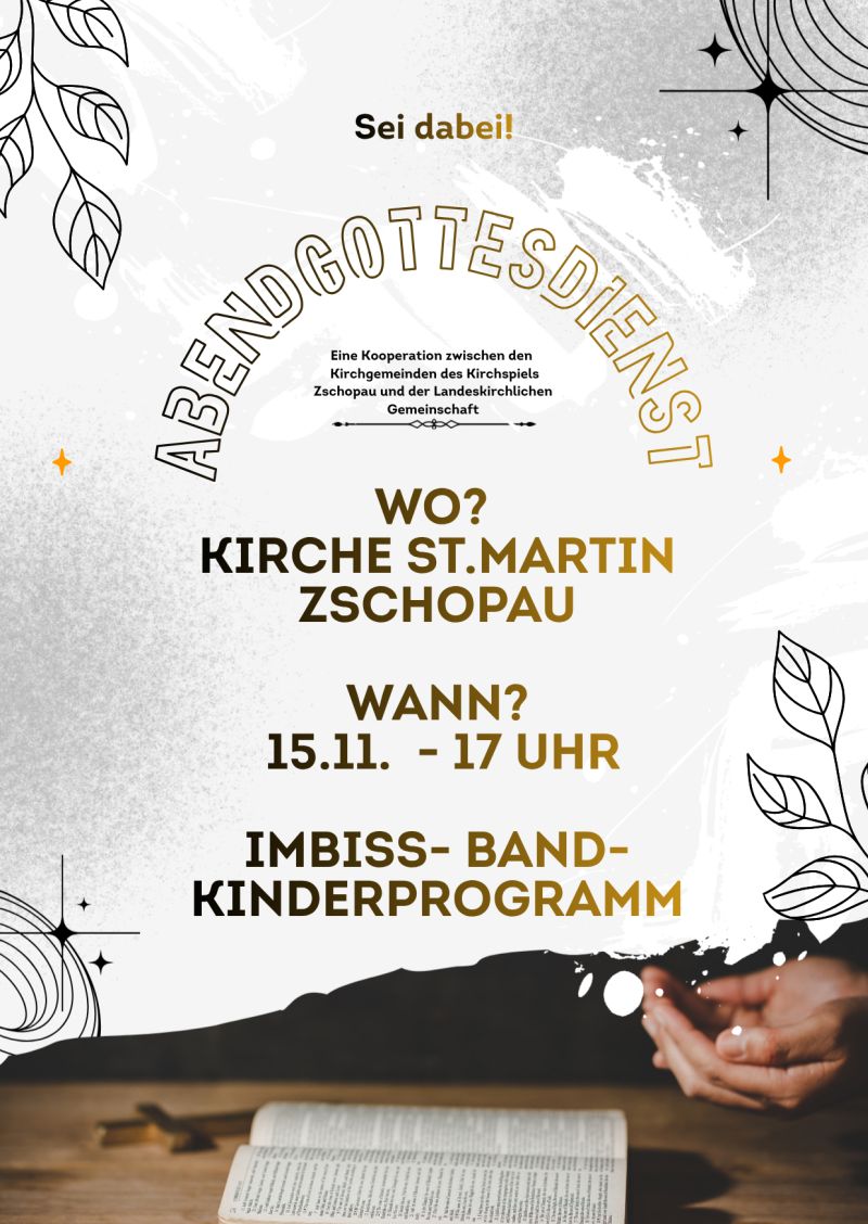 Du betrachtest gerade Abendgottesdienst Zschopau