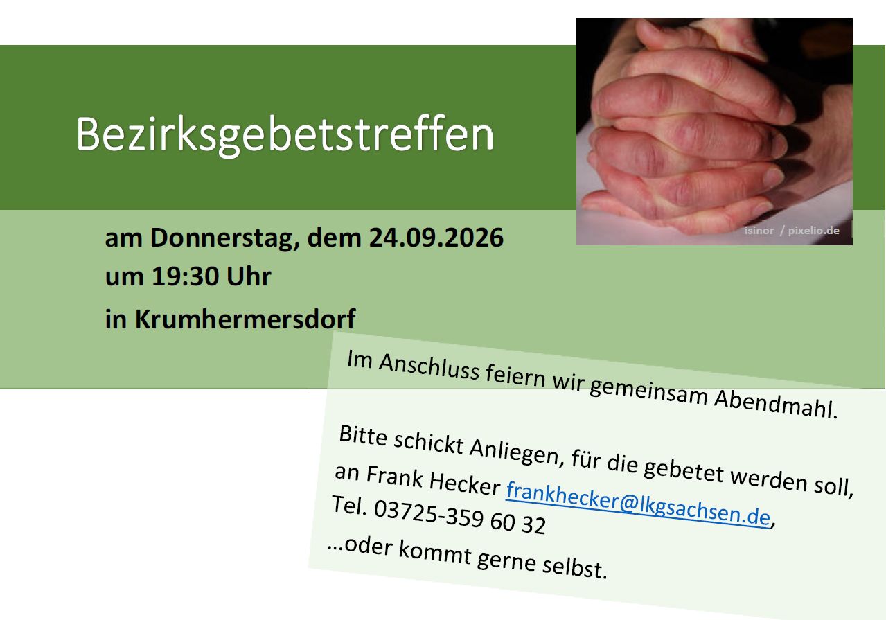 Du betrachtest gerade Bezirksgebetstreffen 09-2026