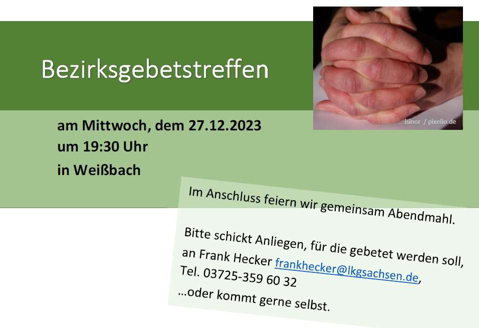 Read more about the article Bezirksgebetstreffen 27.12.2023