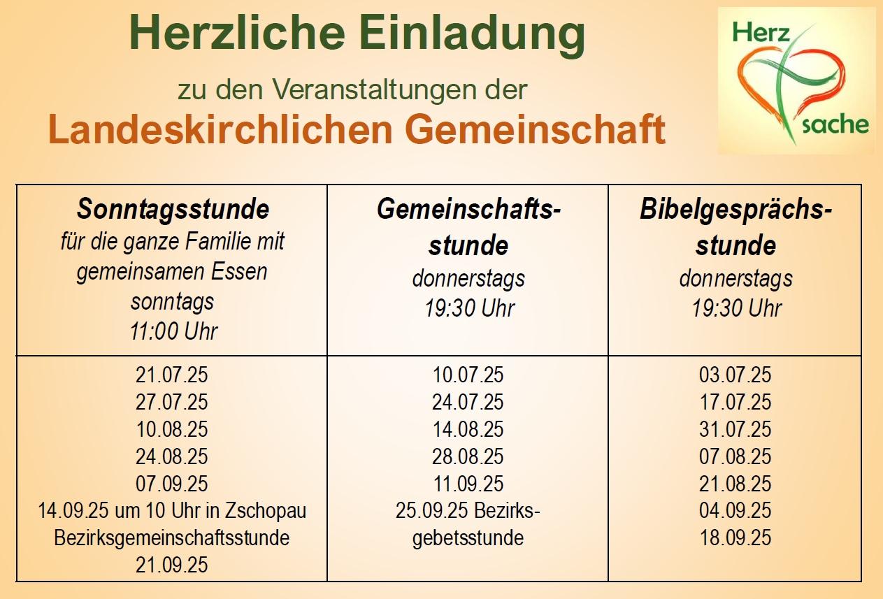 Du betrachtest gerade Veranstaltungen 3. Quartal 2025