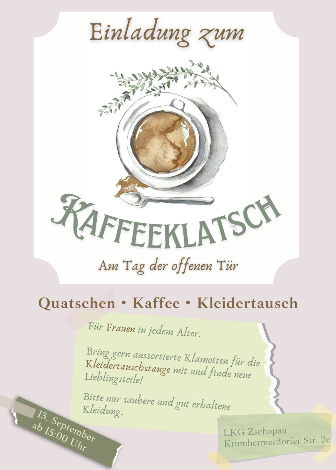 Du betrachtest gerade Kaffeeklatsch September 2025